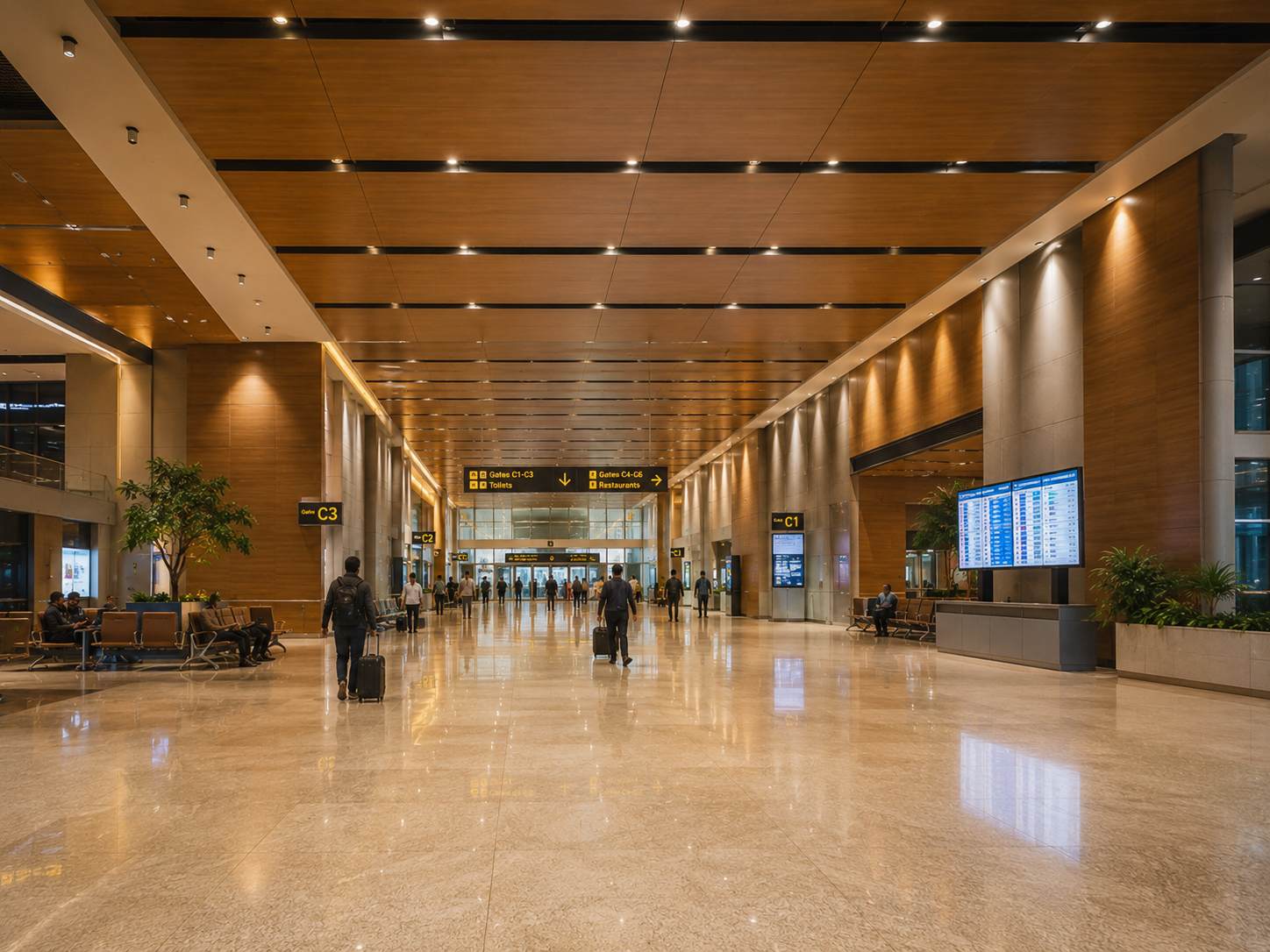 Airport terminal wall cladding systems project