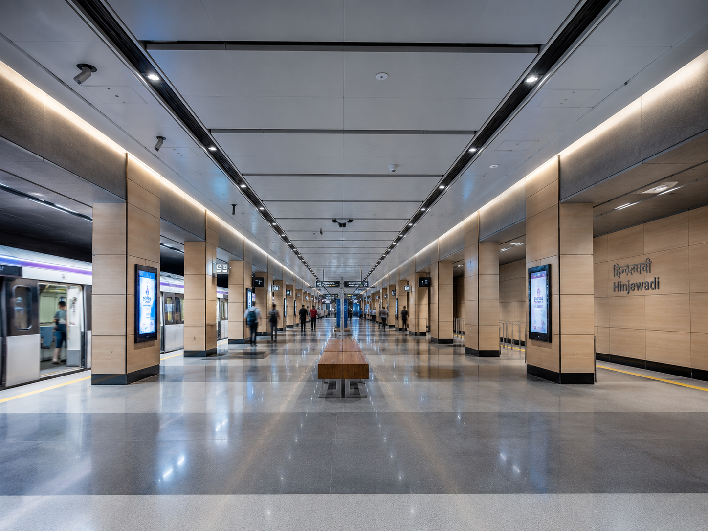 Metro rail station interior and exterior laminate panels