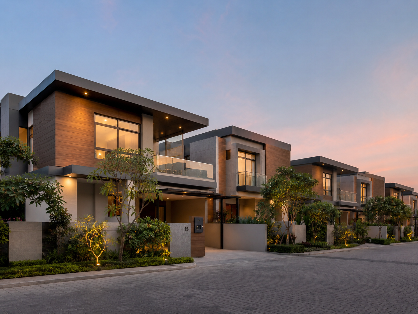 Premium residential villa township facades and interiors